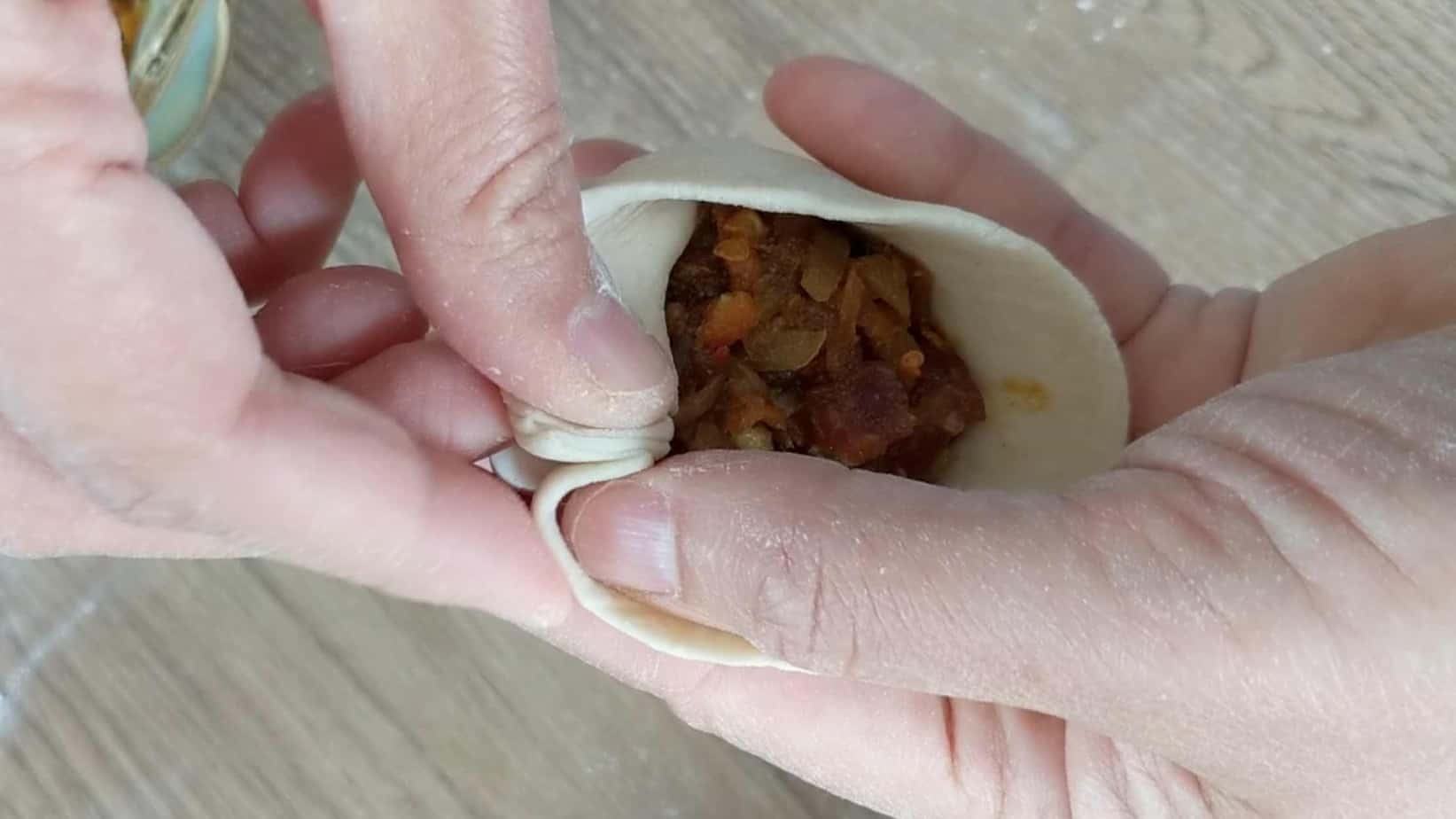 folding a bao bun
