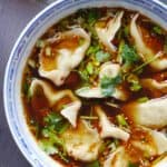 Beef dumplings in hot & sour soup