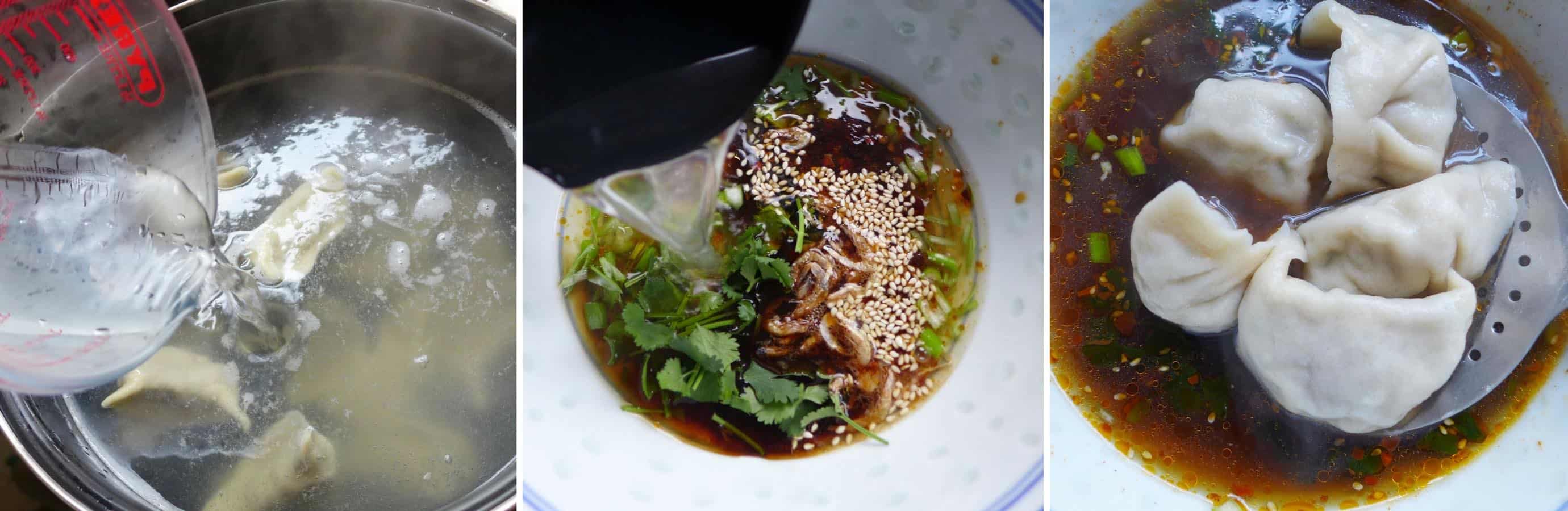 Serve dumplings in soup