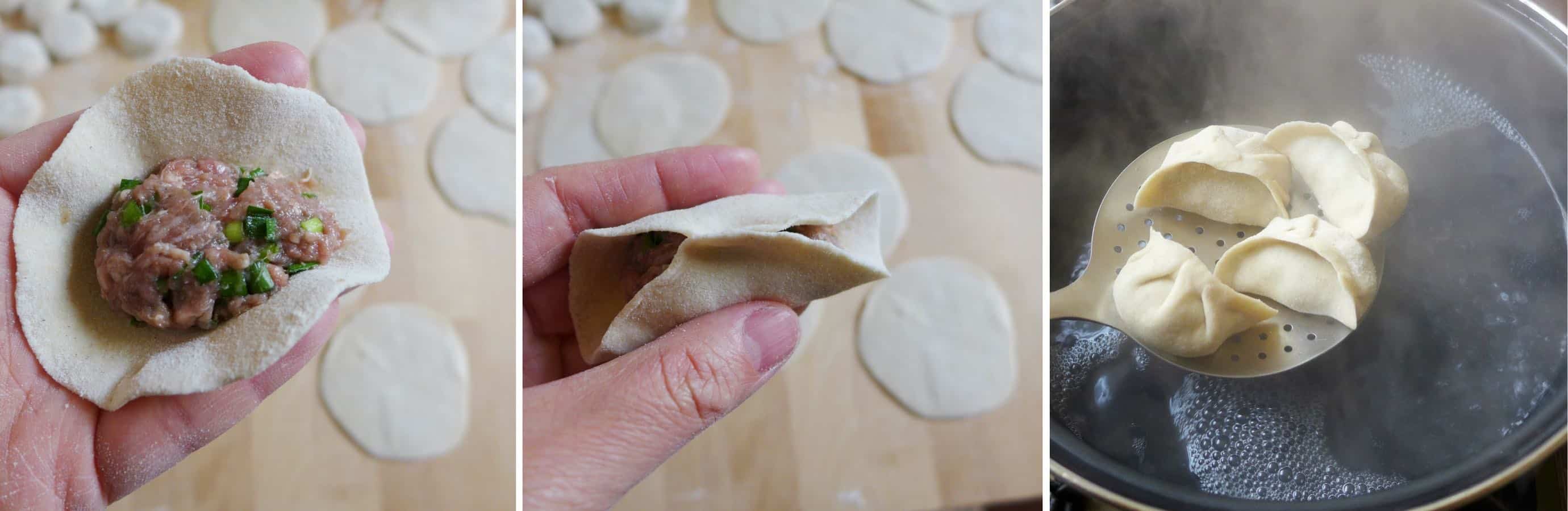 Fold dumplings