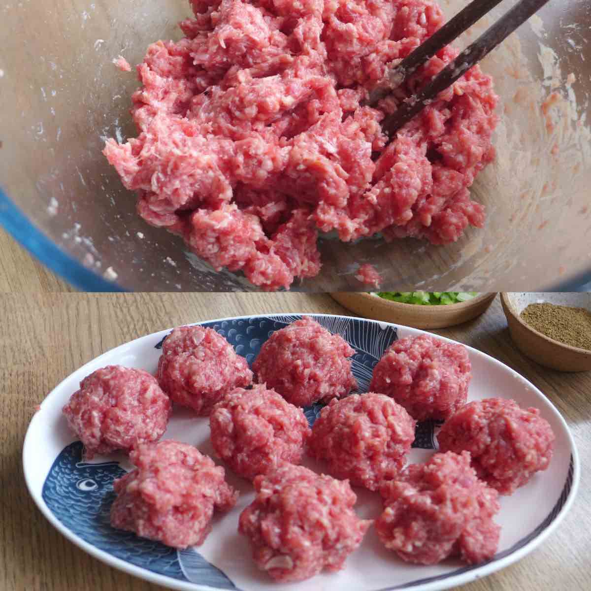 seasoned ground beef.