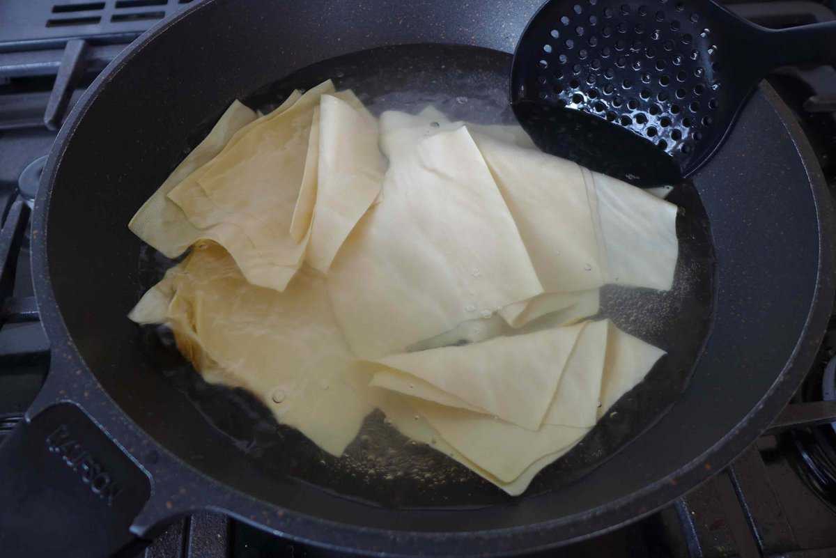 blanching tofu sheets