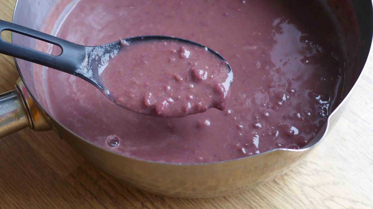 blended adzuki beans.