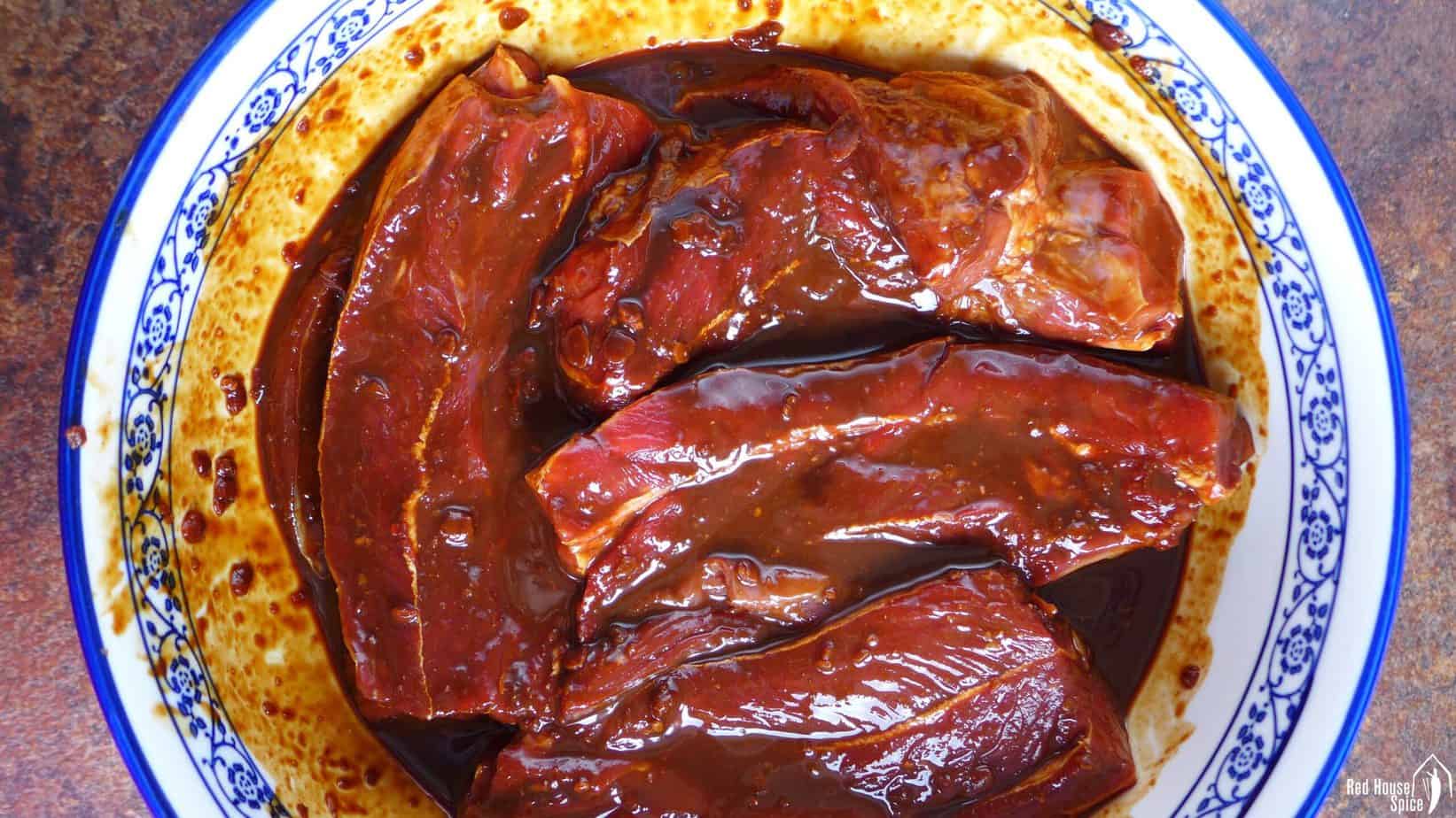 marinated beef pieces