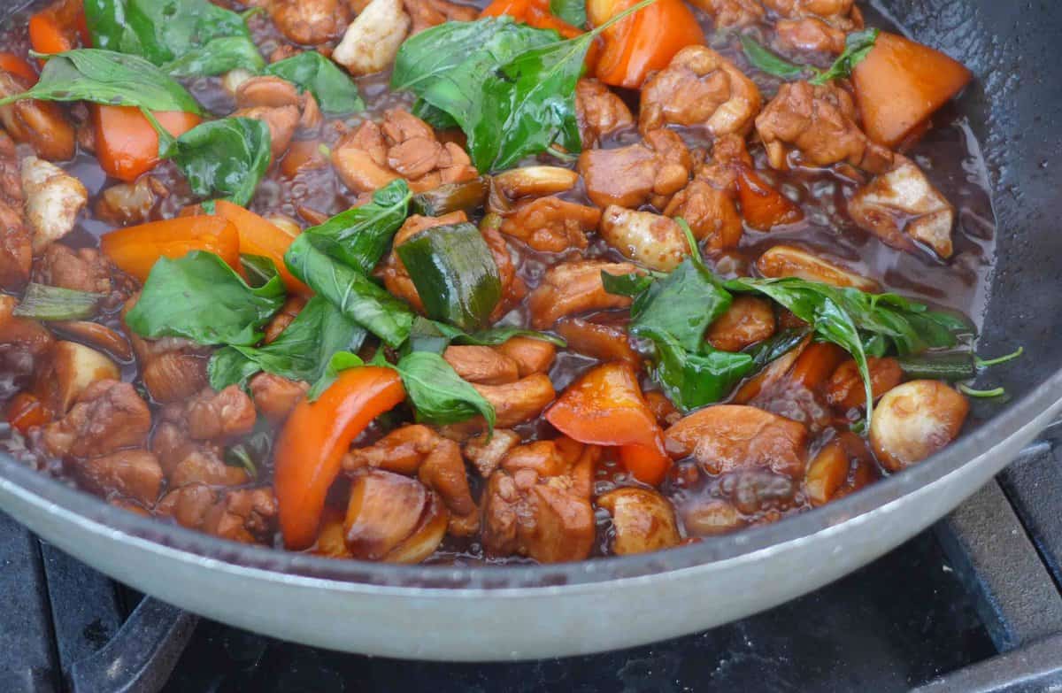 braising chicken.