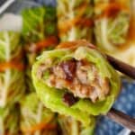 cabbage wrapped pork dumplings