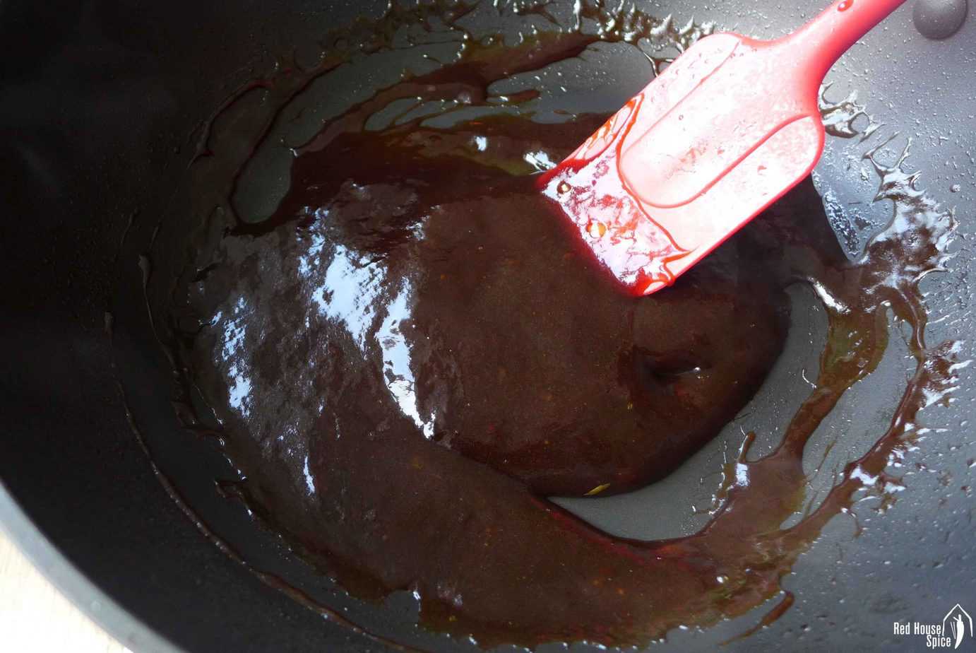 Cooking the sauce for Char Siu Bao filling