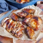 Char Siu chicken wings and sliced Char Siu chicken thighs