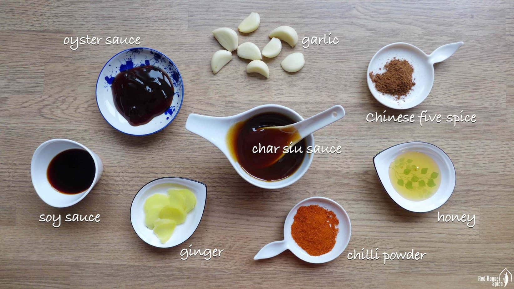 Marinade ingredients for Chinese BBQ pork