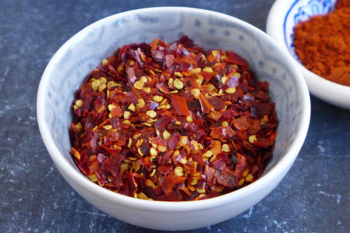 chili flakes.