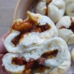 A char siu bao torn open
