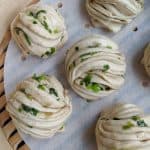 Chinese flower rolls ready to be steamed