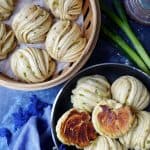 Chinese flower rolls, steamed & pan-fried