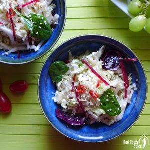Napa cabbage salad in a bowl