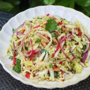 Chinese Napa Cabbage on a plate.