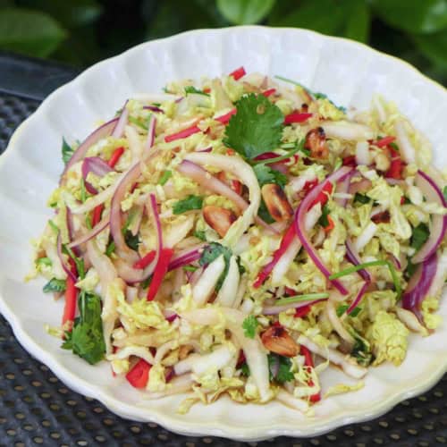 Chinese Napa Cabbage on a plate.