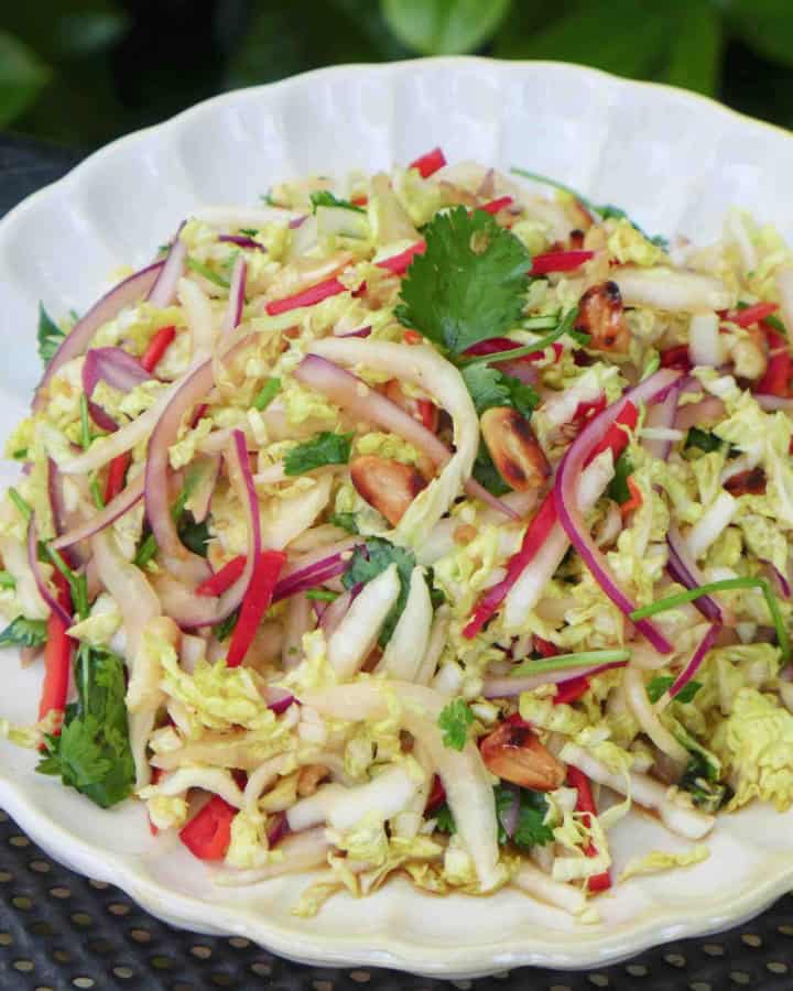 Chinese Napa Cabbage on a plate.