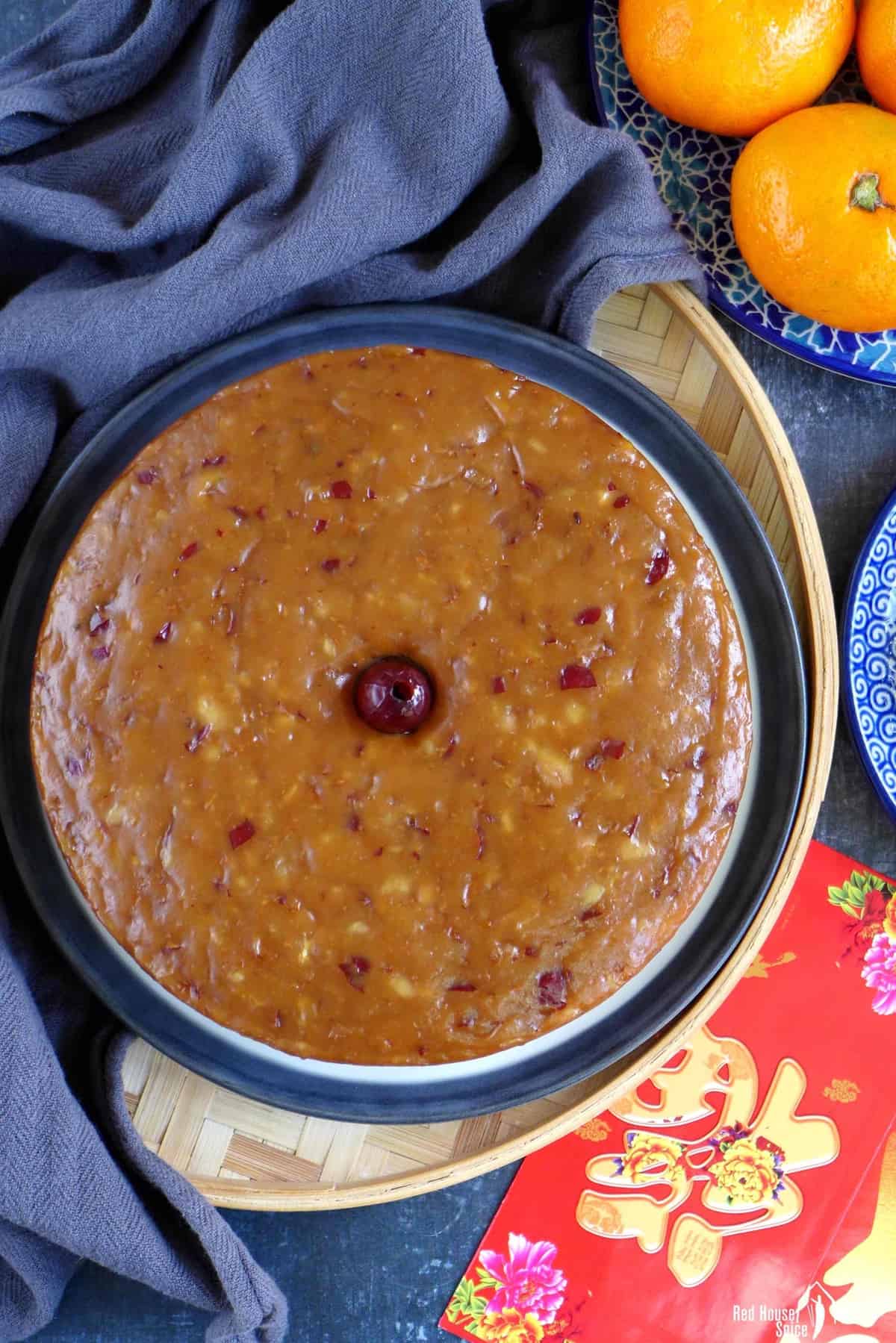 A whole Chinese New Year cake
