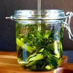 A jar of spring onion oil