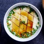 a bowl of Chinese steamed eggs
