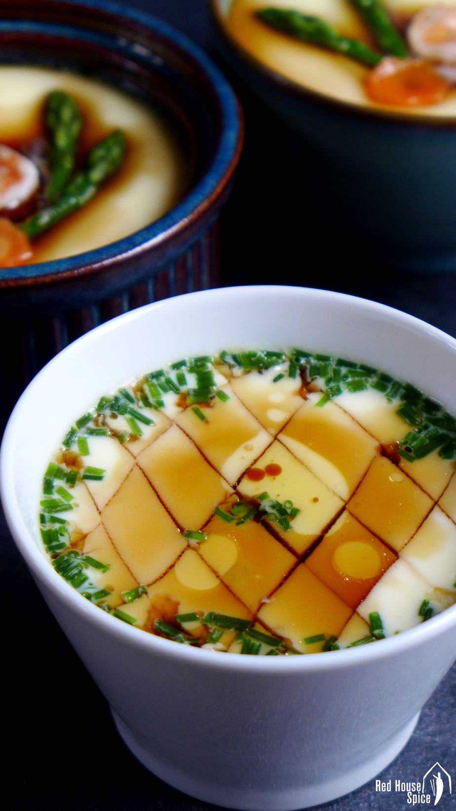 Chinese steam eggs is silky smooth and heavenly soft.