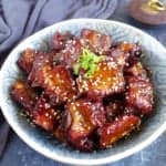 Chinese Sweet and sour ribs in a bowl