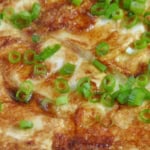 pan-fried tofu and eggs with scallions.