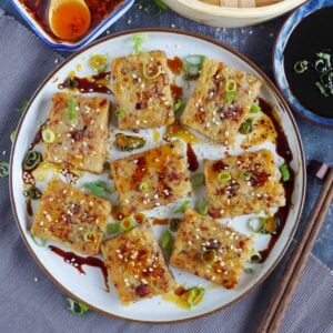 Chinese turnip cake with dressing