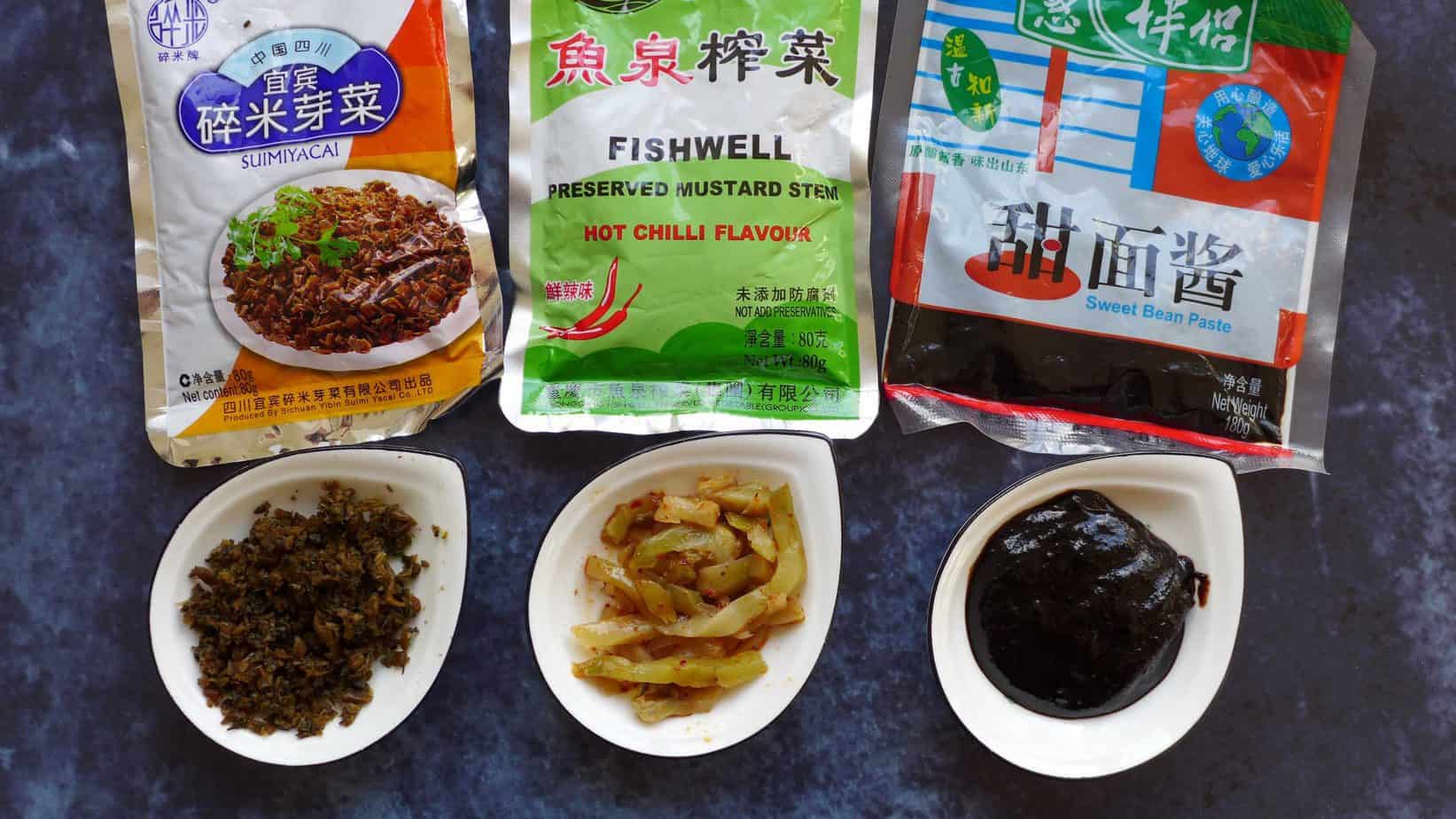 Packets of Yacai, Zhaicai & Tianmianjiang