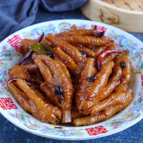 dim sum style chicken feet with black bean sauce
