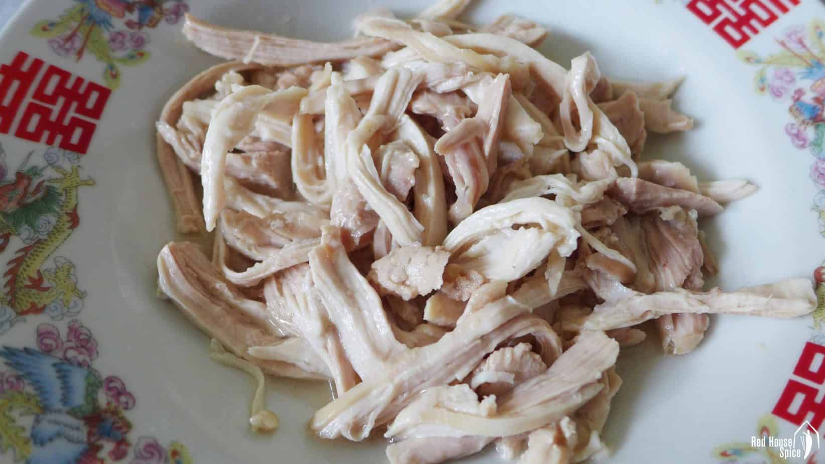 Shredded chicken thigh