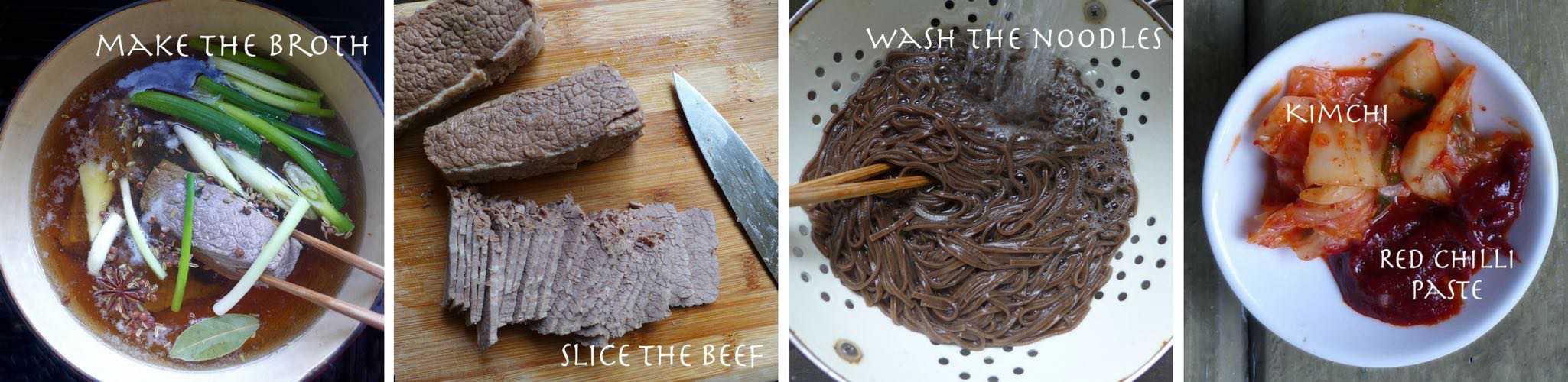 Slippery noodles in ice cold soup, served with various healthy toppings, cold soba noodles in beef broth is a perfect dish to cool you down in hot weather.
