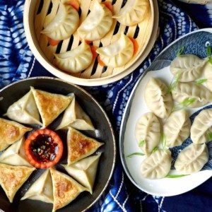 dumplings cooked in three ways