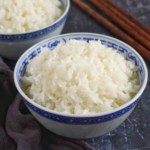 Cooked rice in a bowl