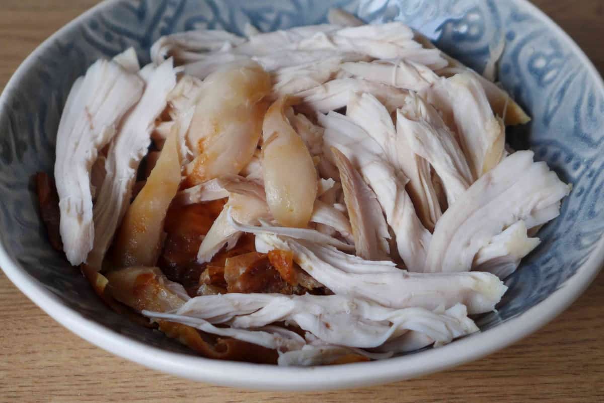 shredded cooked turkey