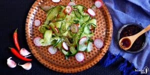A classic salad with a new look. Flavoured with an easy Chinese dressing. Formula to make this versatile seasoning revealed.