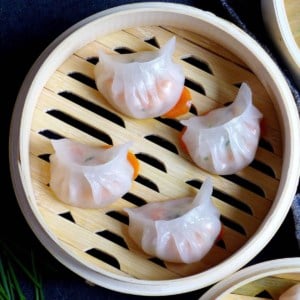 Har Gow in a steamer basket