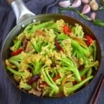 stir-fried cauliflower with pork belly