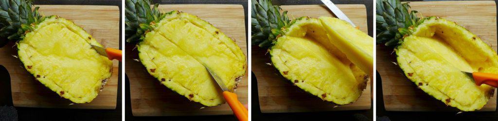 A quick one-bowl meal served in a pineapple shell. Try this easy pineapple fried rice with succulent beef cubes! It has a balanced flavour of savoury and sweet.