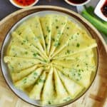 Egg & scallion crepes