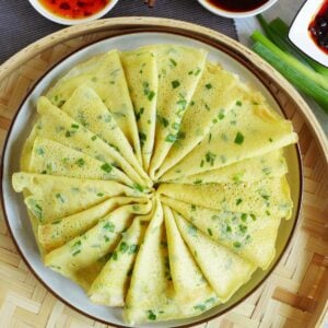 Egg & scallion crepes
