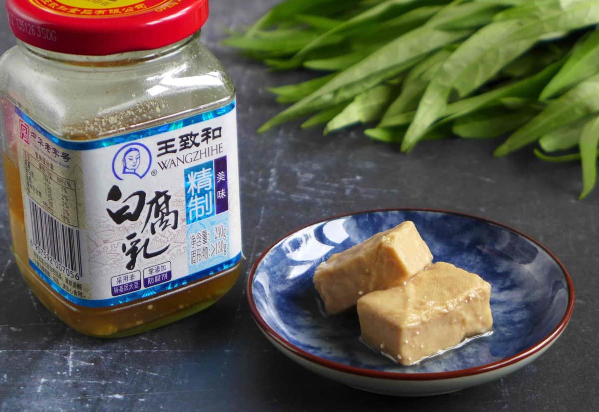two pieces of fermented tofu