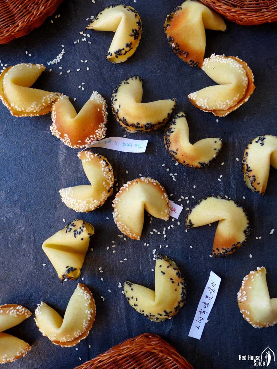 Homemade fortune cookies
