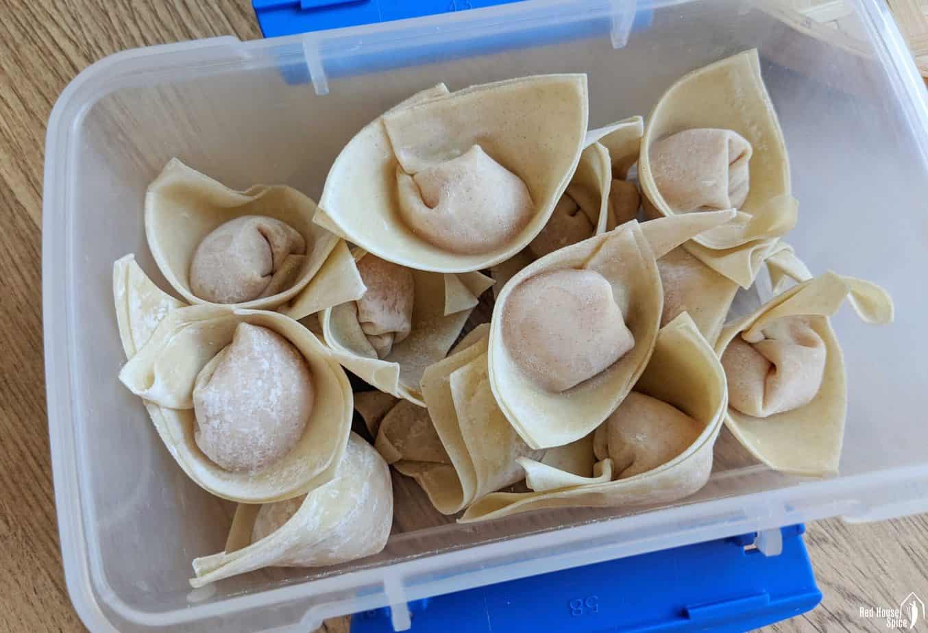 frozen wontons in a box