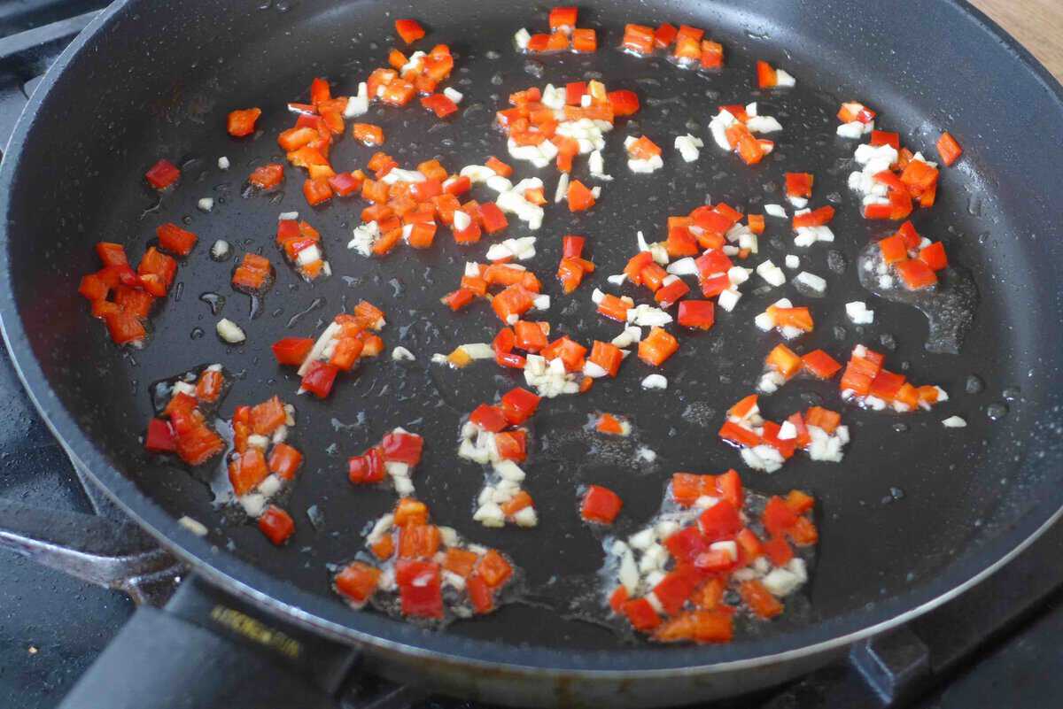 sizzling fresh chili and garlic.