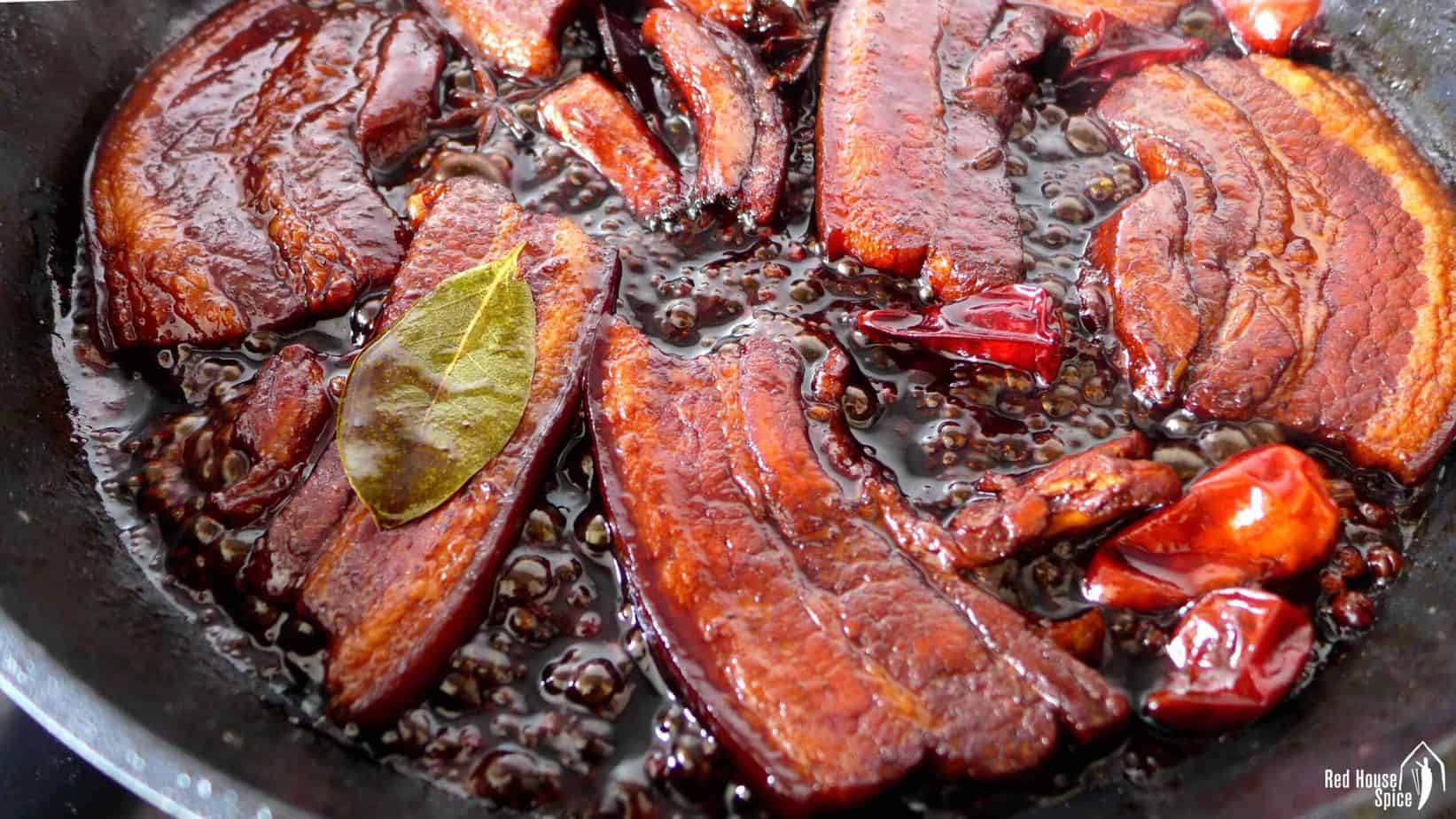 Pork belly braised with spices