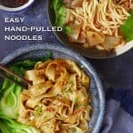 Two bowls of hand-pulled noodles.