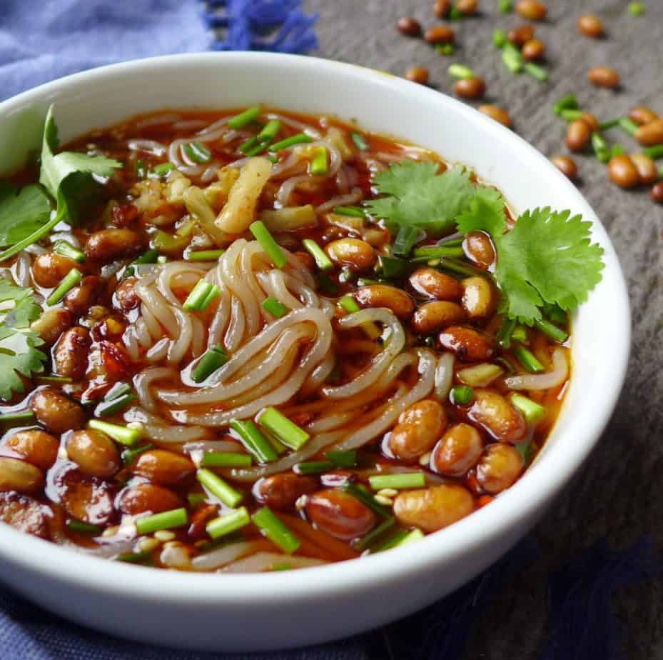 Hot & sour glass noodle soup