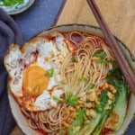 a bowl of hot and sour noodles.