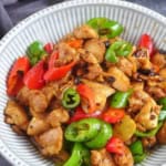 Hunan chicken in a plate.